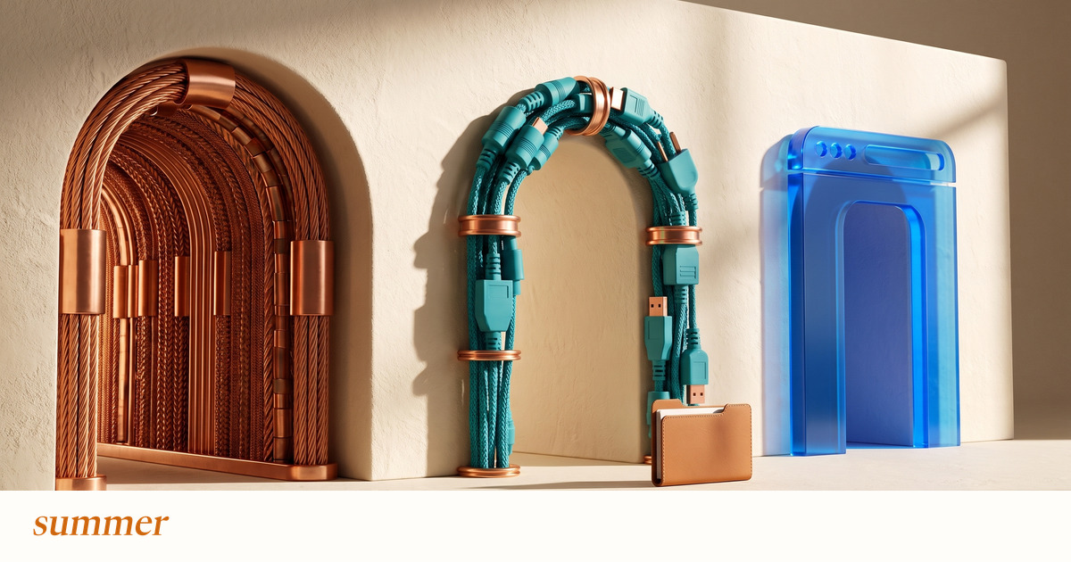 Three architectural paths—a cable, adapter and browser doorway—represent different pharmacy connection choices.
